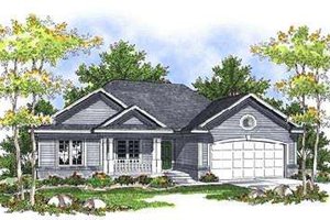 Ranch Exterior - Front Elevation Plan #70-678