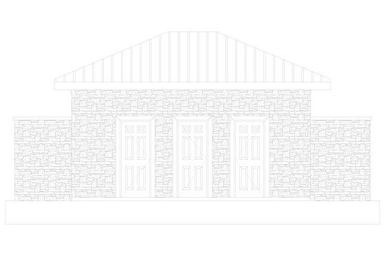 Exterior - Other Elevation 4 for Modern House Plan #1060-111, 1 bath