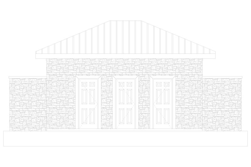 House Plan Design - Exterior - Other Elevation 4 for Modern House Plan #1060-111, 1 bath
