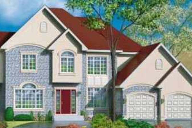 Dream House Plan - European Exterior - Front Elevation Plan #25-2085