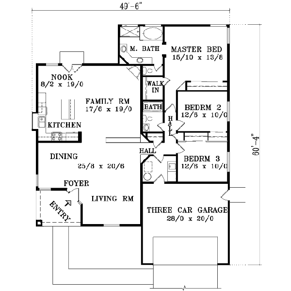 Mediterranean Floor Plan - Main Floor Plan #1-1378