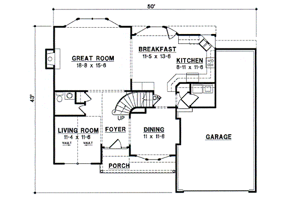 European Floor Plan - Main Floor Plan #67-514