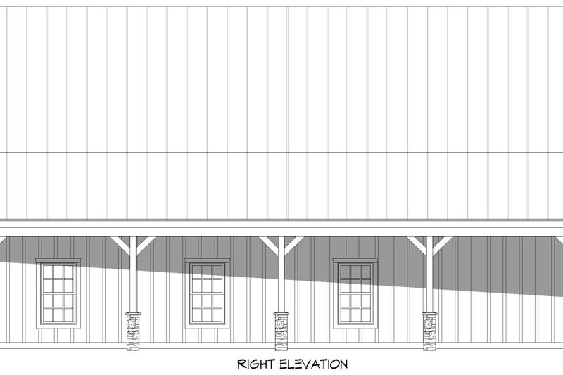 Architectural House Design - Exterior - Other Elevation 1 for Barndominium House Plan #932-1247 - 4 bed, 3 bath
