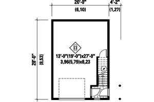 Floor Plan - Main Floor for Country House Plan #25-4438, 0 bath