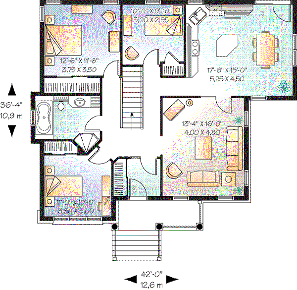 House Plan Design - European Floor Plan - Main Floor Plan #23-637