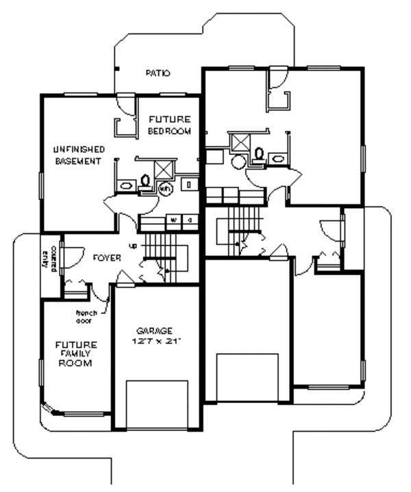 European Floor Plan - Lower Floor Plan #18-246