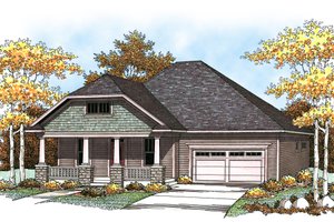 Craftsman Exterior - Front Elevation Plan #70-916