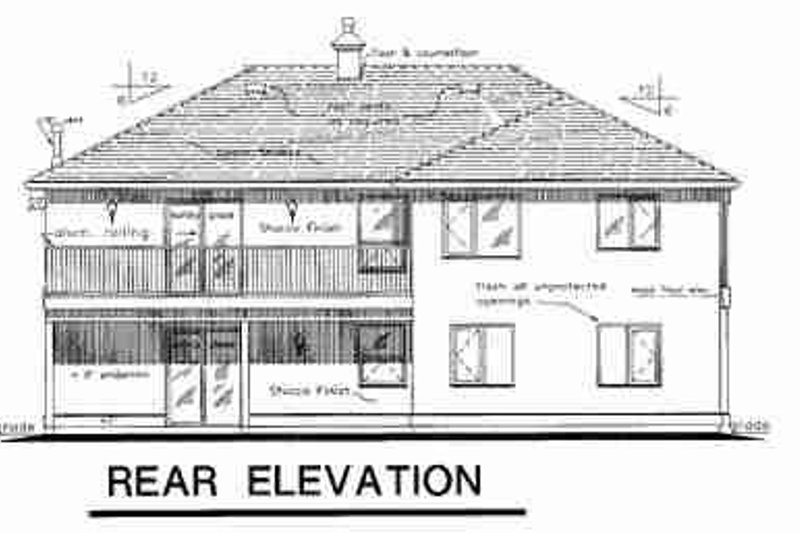 Dream House Plan - Exterior - Rear Elevation for European House Plan #18-9218 - 3 bed, 2 bath