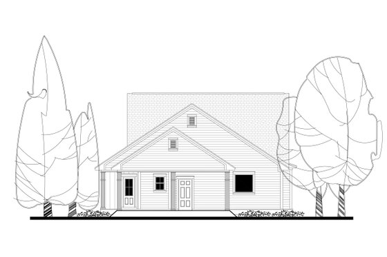 Exterior - Rear Elevation for Traditional House Plan #430-145 - 3 bed, 2.5 bath