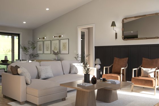 Interior - Family Room 1 for Barndominium House Plan #455-667 - 5 bed, 3.5 bath