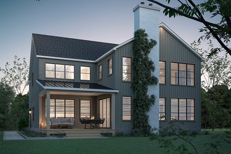 House Plan Design - Exterior - Rear Elevation 3 for Farmhouse House Plan #23-2776 - 3 bed, 1.5 bath