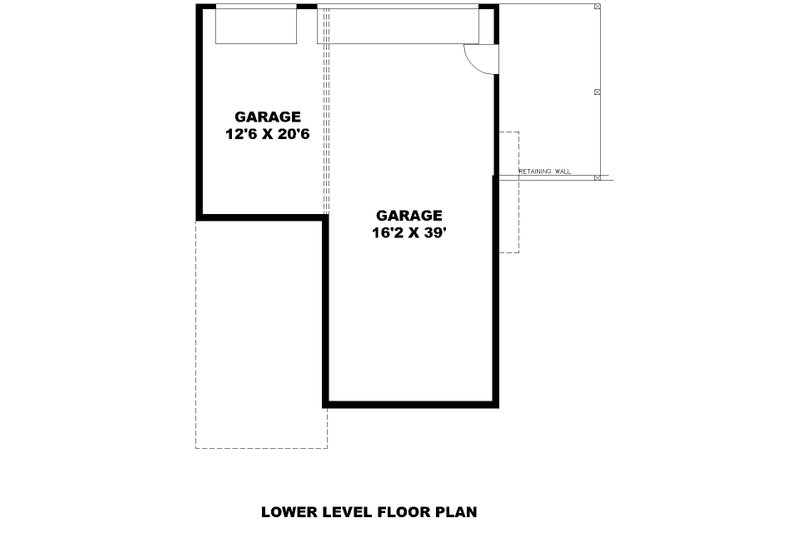 Architectural House Design - Floor Plan - Lower Floor for Farmhouse House Plan #117-949 - 2 bed, 2 bath