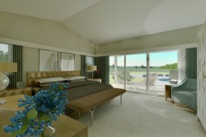 Interior - Master Bedroom for Ranch House Plan #489-15 - 4 bed, 4.5 bath