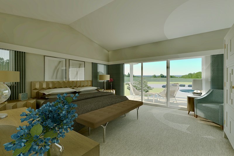 House Design - Interior - Master Bedroom for Ranch House Plan #489-15 - 4 bed, 4.5 bath