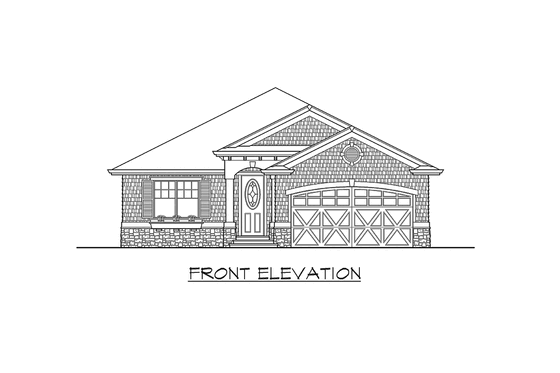 Exterior - Other Elevation for Traditional House Plan #132-195 - 3 bed, 2 bath