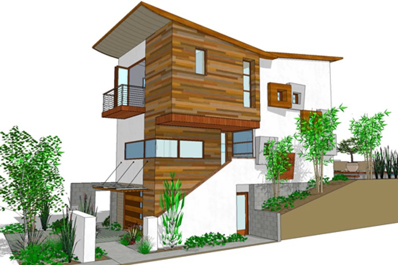 Home Plan - Modern Exterior - Front Elevation Plan #484-3