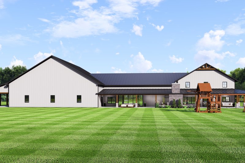 Dream House Plan - Exterior - Rear Elevation 2 for Barndominium House Plan #1064-303 - 4 bed, 3.5 bath