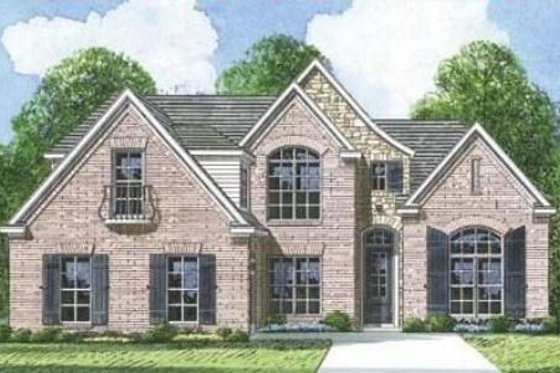 Exterior - Front Elevation for European House Plan #424-106 - 3 bed, 2.5 bath