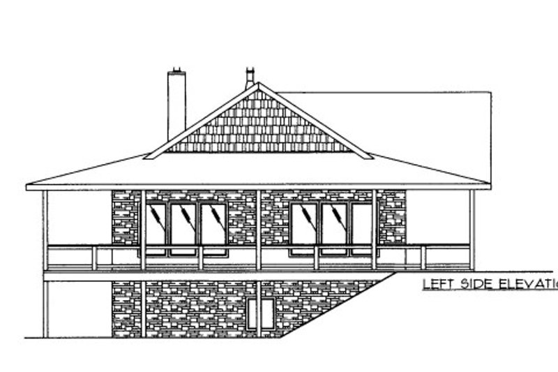 House Design - Exterior - Other Elevation 1 for Bungalow House Plan #117-629 - 4 bed, 3 bath