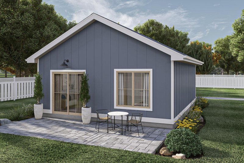 Dream House Plan - Exterior - Rear Elevation for Modern House Plan #455-446 - 1 bed, 1 bath
