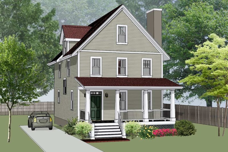 Dream House Plan - Craftsman Exterior - Front Elevation Plan #79-305