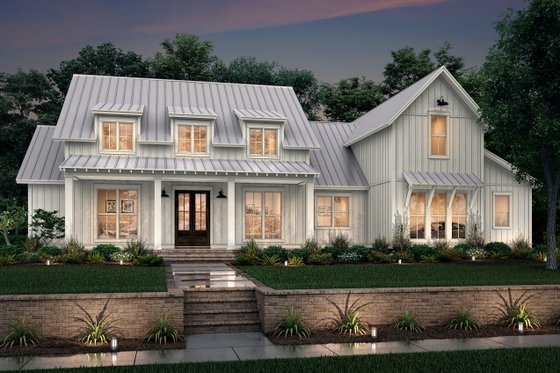 Exterior - Front Elevation 3 for Farmhouse House Plan #430-251 - 4 bed, 3.5 bath