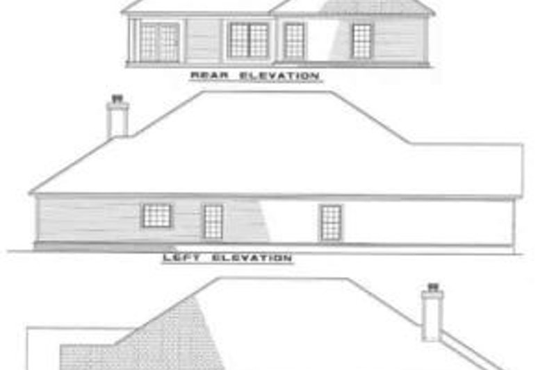 Dream House Plan - Exterior - Rear Elevation for Country House Plan #17-181 - 3 bed, 2 bath