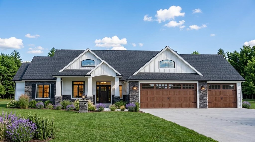 Exterior - Front Elevation 2 for Craftsman House Plan #1064-12 - 4 bed, 2.5 bath
