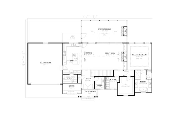 Floor Plan - Main Floor for Cottage House Plan #437-134 - 4 bed, 3.5 bath