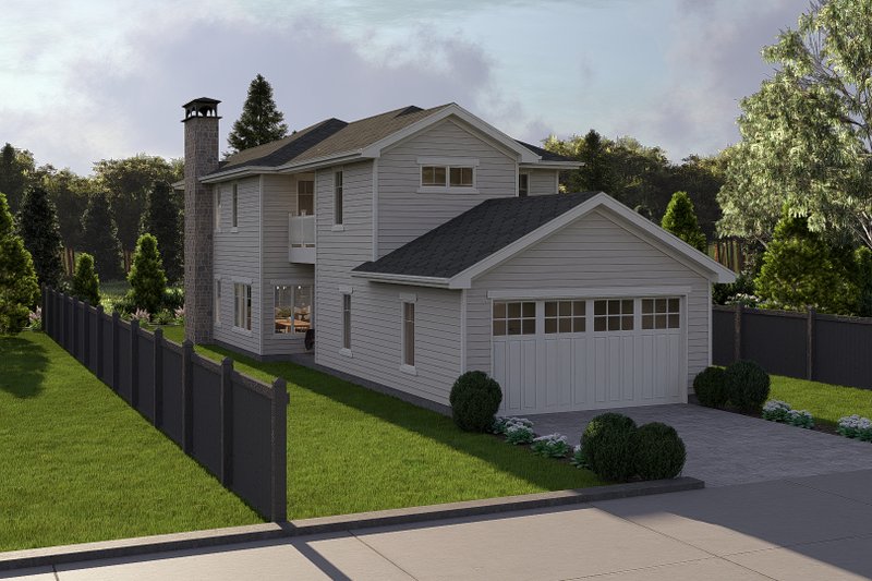 Home Plan - Exterior - Rear Elevation for Craftsman House Plan #455-400 - 3 bed, 2.5 bath