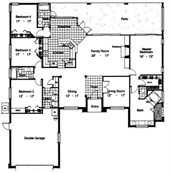 Mediterranean Floor Plan - Main Floor Plan #417-285