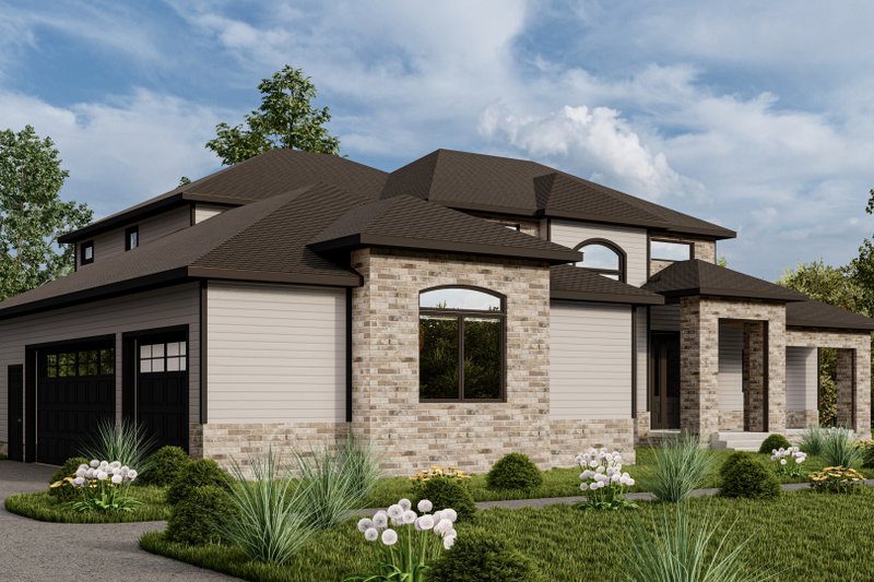 House Blueprint - Exterior - Front Elevation 4 for Contemporary House Plan #1089-30 - 4 bed, 3.5 bath