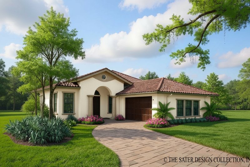 Dream House Plan - Mediterranean Exterior - Front Elevation Plan #930-379