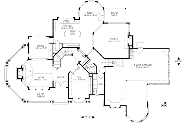 Craftsman Floor Plan - Main Floor Plan #132-162