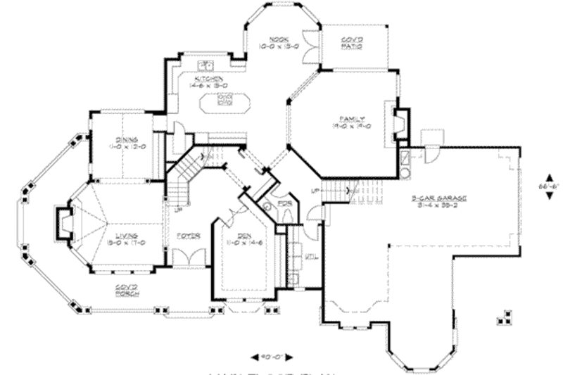 Dream House Plan - Floor Plan - Main Floor for Craftsman House Plan #132-162 - 4 bed, 3.5 bath
