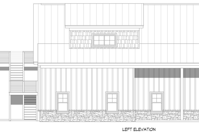 Architectural House Design - Exterior - Other Elevation for Country House Plan #932-1417 - 2 bed, 2 bath