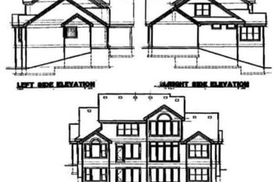 Exterior - Rear Elevation for Traditional House Plan #67-722 - 4 bed, 3 bath