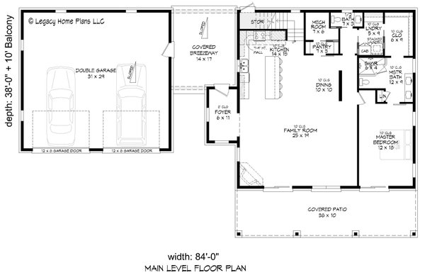 Contemporary Floor Plan - Main Floor Plan #932-920