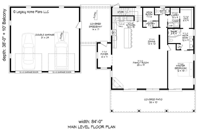 Dream House Plan - Floor Plan - Main Floor for Contemporary House Plan #932-920 - 4 bed, 2.5 bath