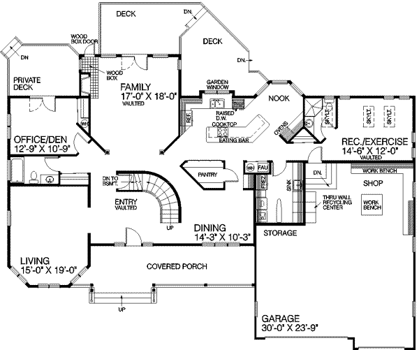 House Plan Design - Traditional Floor Plan - Main Floor Plan #60-203