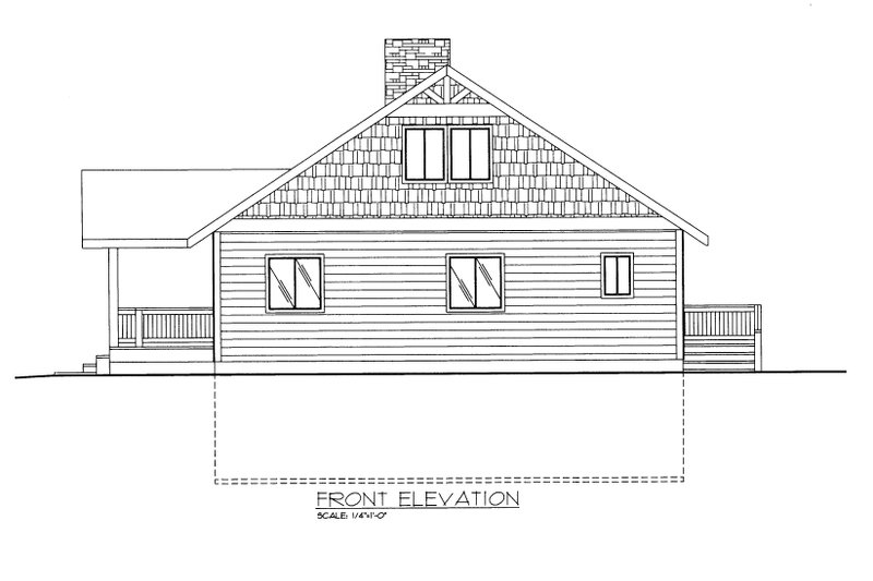 Home Plan - Exterior - Front Elevation 3 for Cabin House Plan #117-961 - 3 bed, 3 bath