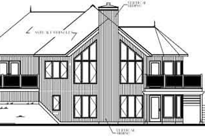 Dream House Plan - Exterior - Rear Elevation for Modern House Plan #23-162 - 2 bed, 2 bath