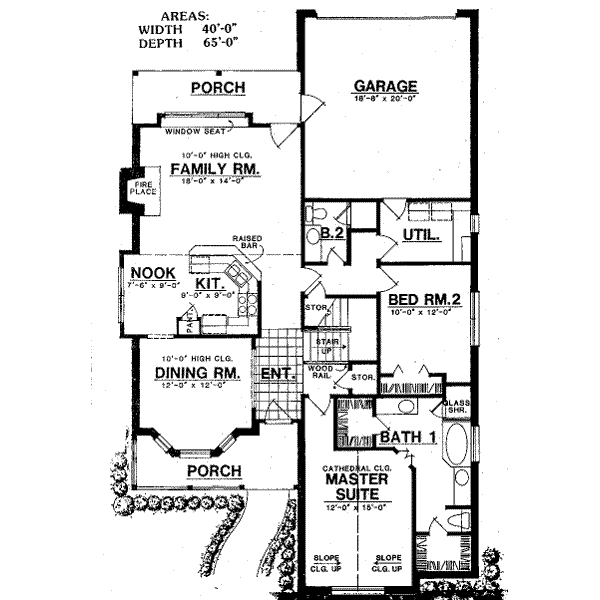 House Plan Design - Traditional Floor Plan - Main Floor Plan #40-267