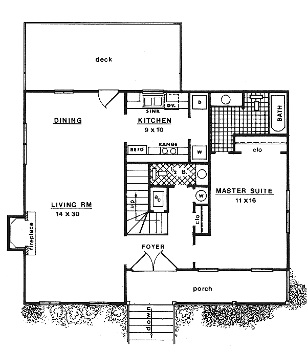 Architectural House Design - Traditional Floor Plan - Main Floor Plan #14-218