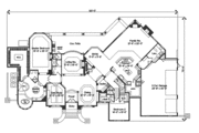 European Style House Plan - 6 Beds 5.5 Baths 7258 Sq/Ft Plan #135-206 