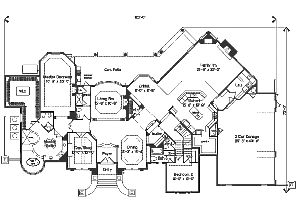 European Floor Plan - Main Floor Plan #135-206