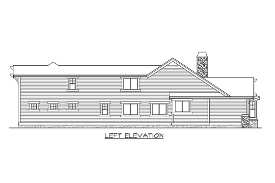 Exterior - Other Elevation 1 for Craftsman House Plan #132-113 - 5 bed, 3 bath