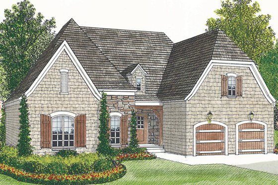Exterior - Front Elevation for Craftsman House Plan #453-65 - 3 bed, 2 bath