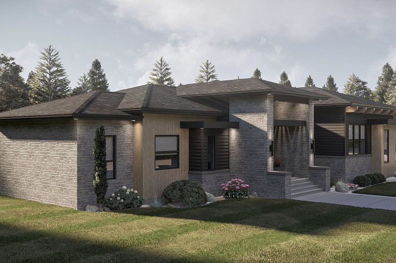Architectural House Design - Exterior - Other Elevation 2 for Modern House Plan #455-823 - 3 bed, 2.5 bath