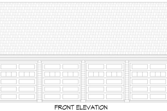 Exterior - Front Elevation 3 for Colonial House Plan #932-1148, 0 bath